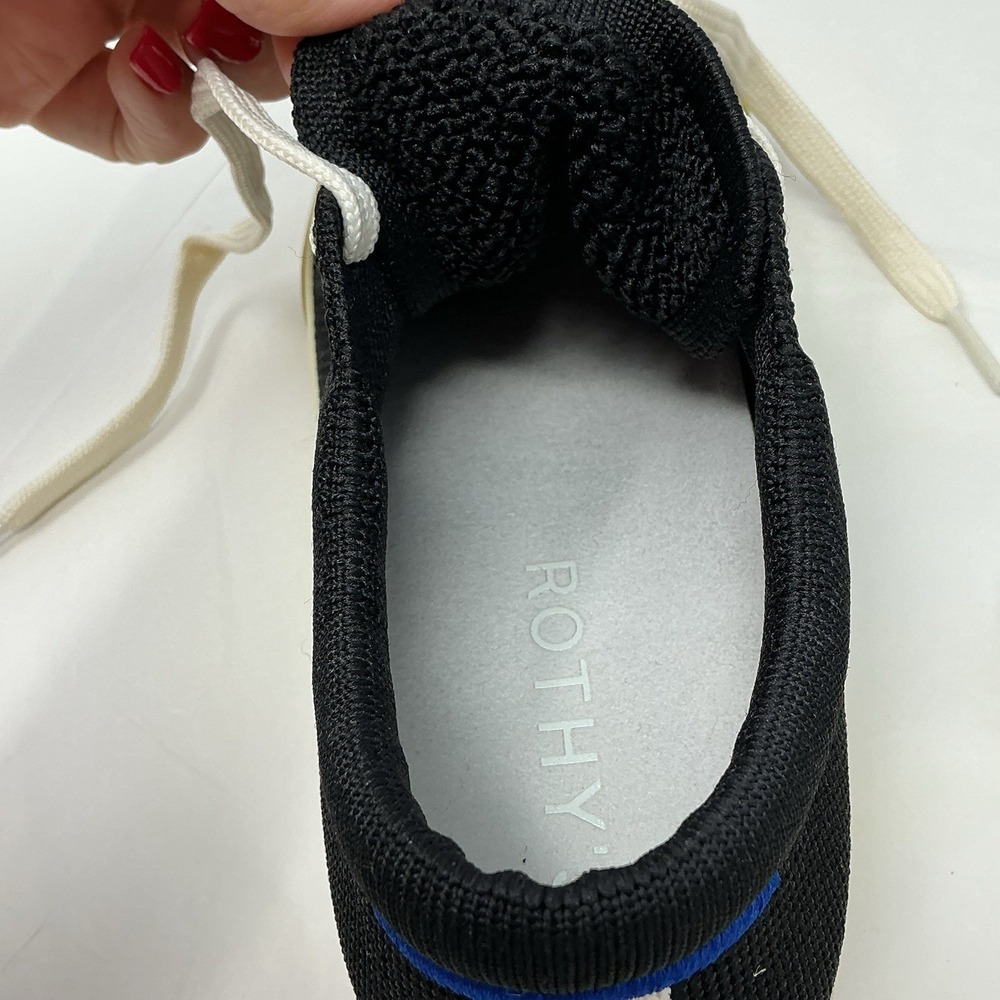 Rothy's The Lace Up Sneaker Women's US 8 Black Knit Soft Flexible Comfort Flats - Picture 10 of 14